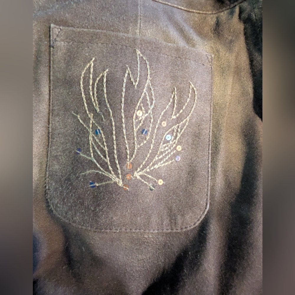 B&C Marble Gray Leather Pants - Picture 8 of 15